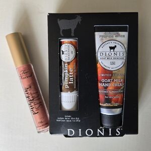 Set Too Faced Pumpkin Spice Lip Gloss & Dionis Pumpkin Spice Lip & Hand Cream